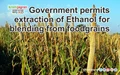 Government permits extraction of Ethanol for blending from foodgrains