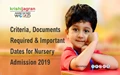 Criteria, Documents Required & Important Dates for Nursery Admission 2019