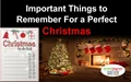 Important Things to Remember For a Perfect Christmas