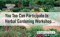 HURRY! Participate in the Workshop on Herbal Gardening, Mushroom Cultivation, indoor Gardening & Maintenance