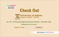 HURRY! Direct Link to Check Madras University Result 2019