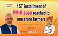 1ST installment of PM-Kisaan reached to one crore farmers