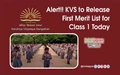KVS Admissions 2019-20 Update: First Merit List for Class 1 Releasing Today
