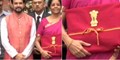 Nirmala Sitharaman Carries Budget 2019 in Red Cloth Instead of Briefcase Breaking Years of Tradition