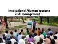Managing Institutional Risk & Human Resource Risk in Agriculture