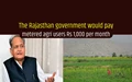 The Rajasthan government would pay metered agri users Rs 1,000 per month