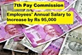 7th Pay Commission: Central Government Employees’ Annual Salary to Increase by Rs 95,000