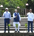 G20 Summit: PM Modi Plants Saplings During His Visit to Mangrove Forest with World Leaders in Bali