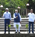 G20 Summit: PM Modi Plants Saplings During His Visit to Mangrove Forest with World Leaders in Bali